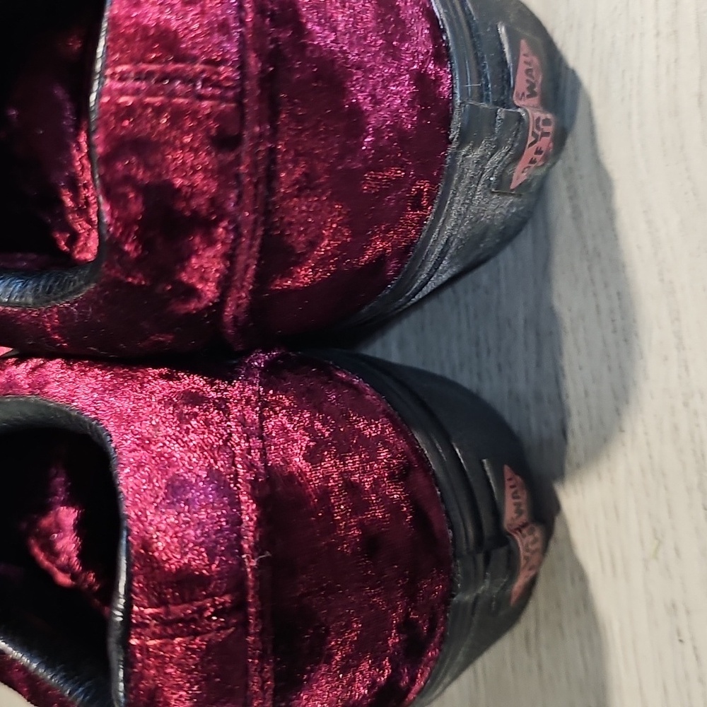 Vans Off The Wall Burnt Russet Maroon Crushed. Vans Velvet Maroon Sneakers - Picture 5 of 11
